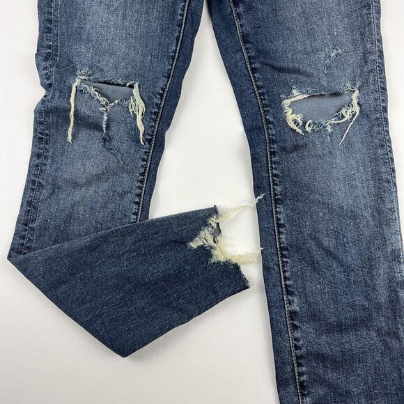 BLANKNYC Raw Hem Skinny Jeans Distressed Destroyed Mid-Rise Ankle The Bond 26 - Picture 3 of 13